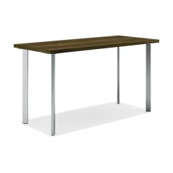 Computer Desks*HON Coze 54"W Desk, and Silver (RPL2454FWP6) Florence Walnut