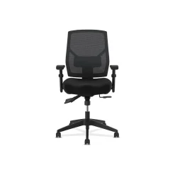 Office Chairs*HON Crio High-Back Task Chair, Mesh Back, Adjustable Arms, Adjustable Lumbar, Black Fabric (BSXVL582ES10T)