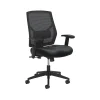 Office Chairs*HON Crio High-Back Task Chair, Mesh Back, Adjustable Arms, Adjustable Lumbar, Black Leather (BSXVL581SB11T)