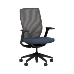Office Chairs*HON Flexion Fabric/Mesh Task Chair, Black/Navy (HFXT1.F0.STC.A.H.IM.APX13.NL.SB.T)