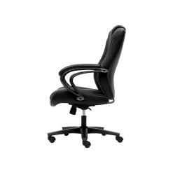Office Chairs*HON High-Back Chair, Fixed Arms, Black Vinyl (BSXVL402EN11)