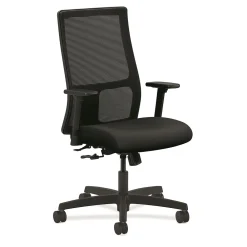 Office Chairs*HON ® Ignition® Mesh Mid-Back Office/Computer Chair, Adjustable Arms, Contourett Polyurethane Black