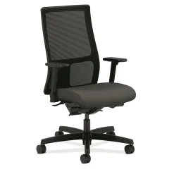 Office Chairs*HON ® Ignition® Mid-Back Office/Computer Chair, Adj Arms, Synchro-Tilt, Centurion Iron Ore Fabric (IW108CU19)