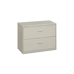 File Cabinets*HON Lateral File, 2 Drawers, Molded Pull, 36"W, Light Gray Finish (BSX482LQ)