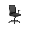 Office Chairs*HON Mesh Mid-Back Task Chair, Center-Tilt, Tension, Lock, Fixed Arms, Black Mesh, Black Fabric (BSXVL511LH10)