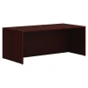 Office Desks*HON Mod 72" Desk Shell, Traditional Mahogany (HLPLDS7236.LTM1)