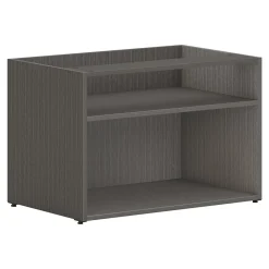 Storage Cabinets*HON Mod 21" Low Open Storage Credenza with 2 Shelves, Slate Teak (HLPLCL3020S.LSL1)