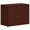 File Cabinets*HON Mod 2-Drawer Lateral File Cabinet, Locking, Letter/Legal, Traditional Mahogany, 36" (LLF3620L2LT1)