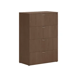 File Cabinets*HON Mod 4-Drawer Lateral File Cabinet, Locking, Letter/Legal, Sepia Walnut, 36" (HLPLLF3620L4.LSE1)