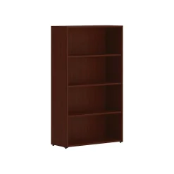 Bookcases*HON Mod 4-Shelf 53"H Bookcase, Traditional Mahogany (HLPLBC3013B4.LTM1)