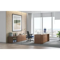 Computer Desks*HON Mod 72"W Double-Pedestal Desk, (HLPLDS72PSSE1) Sepia Walnut