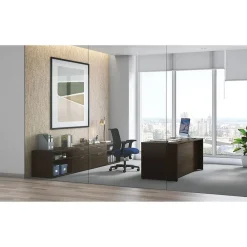 Computer Desks*HON Mod 72"W Double-Pedestal Desk, (HLPLDS72PSJA1) Java Oak