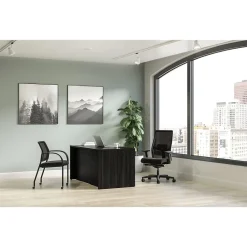 Computer Desks*HON Mod 60"W Double-Pedestal Desk, (HLPLDS6030BBFJA1) Java Oak