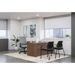 L-Desks*HON Mod 60"W L-Shaped Single-Pedestal Desk, (HLPL6072LDESK1BBFSE1) Sepia Walnut