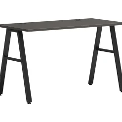 Office Desks*HON Mod 48"W Table Desk, Slate Teak (HLPL4824LS1ALEGBLK)