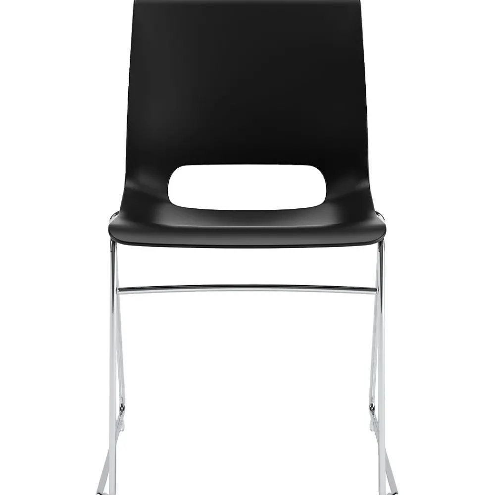 Folding & Stacking*HON Motivate High-Density Stacking Chair, Onyx Shell, 4 per Carton