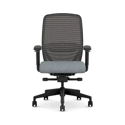 Office Chairs*HON Nucleus Fabric/Mesh Swivel Task Chair, Basalt/Black (HNR1KD.Y2.STC.A.H.IM.APX25.BL.SB.T)