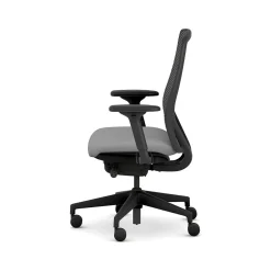 Office Chairs*HON Nucleus Fabric/Mesh Swivel Task Chair, Frost/Black (HNR1KD.Y2.STC.A.H.IM.CU22.BL.SB.T)