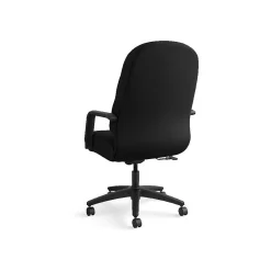 Office Chairs*HON Pillow-Soft Executive High-Back Chair, Center-Tilt, Fixed Arms, Black Fabric