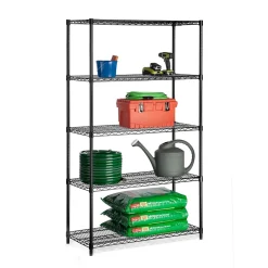 Shelving*Honey-Can-Do Honey Can Do 5-Shelf Metal Unit, 42"W, Black (SHF-01440)
