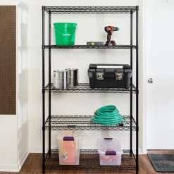 Shelving*Honey-Can-Do Honey Can Do 5-Shelf Metal Unit, 42"W, Black (SHF-01440)