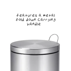 Honey Can Do Stainless Steel Step Trash Cans with Lid, Silver, 7.92 & 0.8 Gallon (TRS-01886)<Honey-Can-Do Outlet