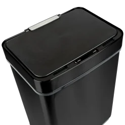 Motion Sensor Steel Indoor Trash Can with Automatic Lid, 13.2 Gallon, Black (TRS-08415)<Honey-Can-Do Clearance