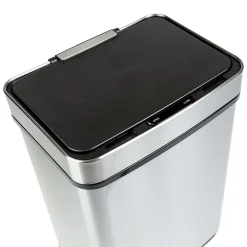 Motion Sensor Steel Indoor Trash Can with Automatic Lid, 13.2 Gallon, Silver (TRS-08414)<Honey-Can-Do Clearance