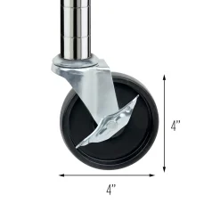 Shelving*Honey-Can-Do 4-Pack Shelving Unit Casters, Black (SHF-01939)