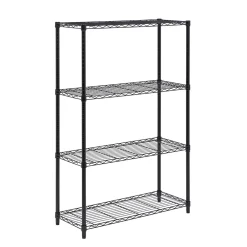 Shelving*Honey-Can-Do 4-Shelf Metal Shelving Unit, 36"W, Black (SHF-03936)