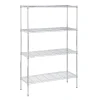 Shelving*Honey-Can-Do 4-Shelf Metal Unit, 48''W, Chrome (SHF-05226)