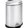 Stainless Oval Steel Step Trash Can with Lid, Silver, 3.17 Gallon (TRS-01447)<Honey-Can-Do Discount
