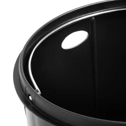 Steel Indoor Round Soft-Close Trash Can with Hinged Lid, 7.92 Gallon, Silver (TRS-08994)<Honey-Can-Do Hot