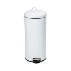 Steel Step Trash Can, 7.9-Gallon, White (TRS-09329)<Honey-Can-Do Sale