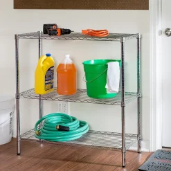 Shelving*Honey-Can-Do Three Tier Storage Shelf, Chrome (SHF-09367)