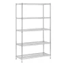 Shelving*Honey-Can-Do 5-Tier Heavy-Duty Adjustable Shelving Unit with 800-lb Shelf Capacity, 18"W, Chrome (SHF-01441)