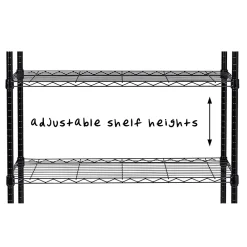 Shelving*Honey-Can-Do 4-Tier 250lb. Capacity Shelving Unit, Black (SHF-01908)