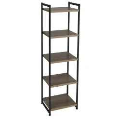 Shelving*Household Essentials Ashwood 5-Shelf Storage Tower (8075-1)
