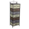 Shelving*Household Essentials 8-Drawer Tower, Black/Brown/Green/Blue (8044-1)