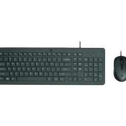 Sale HP 150 240J7AA Ergonomic Keyboard and Optical Mouse Combo, Black