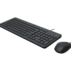Sale HP 150 240J7AA Ergonomic Keyboard and Optical Mouse Combo, Black