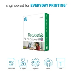 Multipurpose Paper*HP 30% Recycled 8.5" x 11" Multipurpose Paper, 20 lbs., 92 Brightness, 500 Sheets/Ream (E1120)