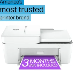 HP DeskJet 4255e Wireless All-in-One Color Inkjet Printer, Scanner, Copier, Best for Home, 3 Months of Ink Included (588S6A)