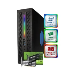 Sale HP EliteDesk 800 G2 Refurbished Gaming Desktop Computer, Intel Core i7-6700, 16GB Memory, 500GB SSD, 1TB HDD (BTG-00050046STP)