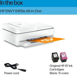 HP ENVY 6455e Wireless Color Inkjet Printer, All-In-One, Print, Scan, Copy (223R1A#B1H)