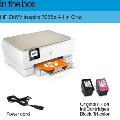 HP ENVY Inspire 7255e Wireless Color Inkjet Printer, All-In-One, Print, Scan, Copy (1W2Y9A#B1H)