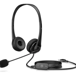 HP G2 Noise Canceling Stereo Over-the-head Headset, USB Type-A, UC Certified (428K6AA)