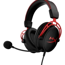 Online HP HyperX Cloud Alpha Noise Canceling Over-the-Ear Stereo Gaming Headset, 3.5mm, Black/Red (4P5L1AA)
