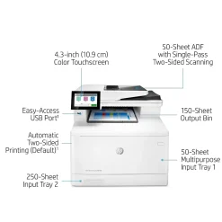 HP LaserJet Enterprise MFP M480f All-in-One Color Laser Printer 3QA55A#BGJ