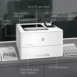 HP LaserJet Enterprise M507n Monochrome Laser Printer with Built-in Ethernet (1PV86A)